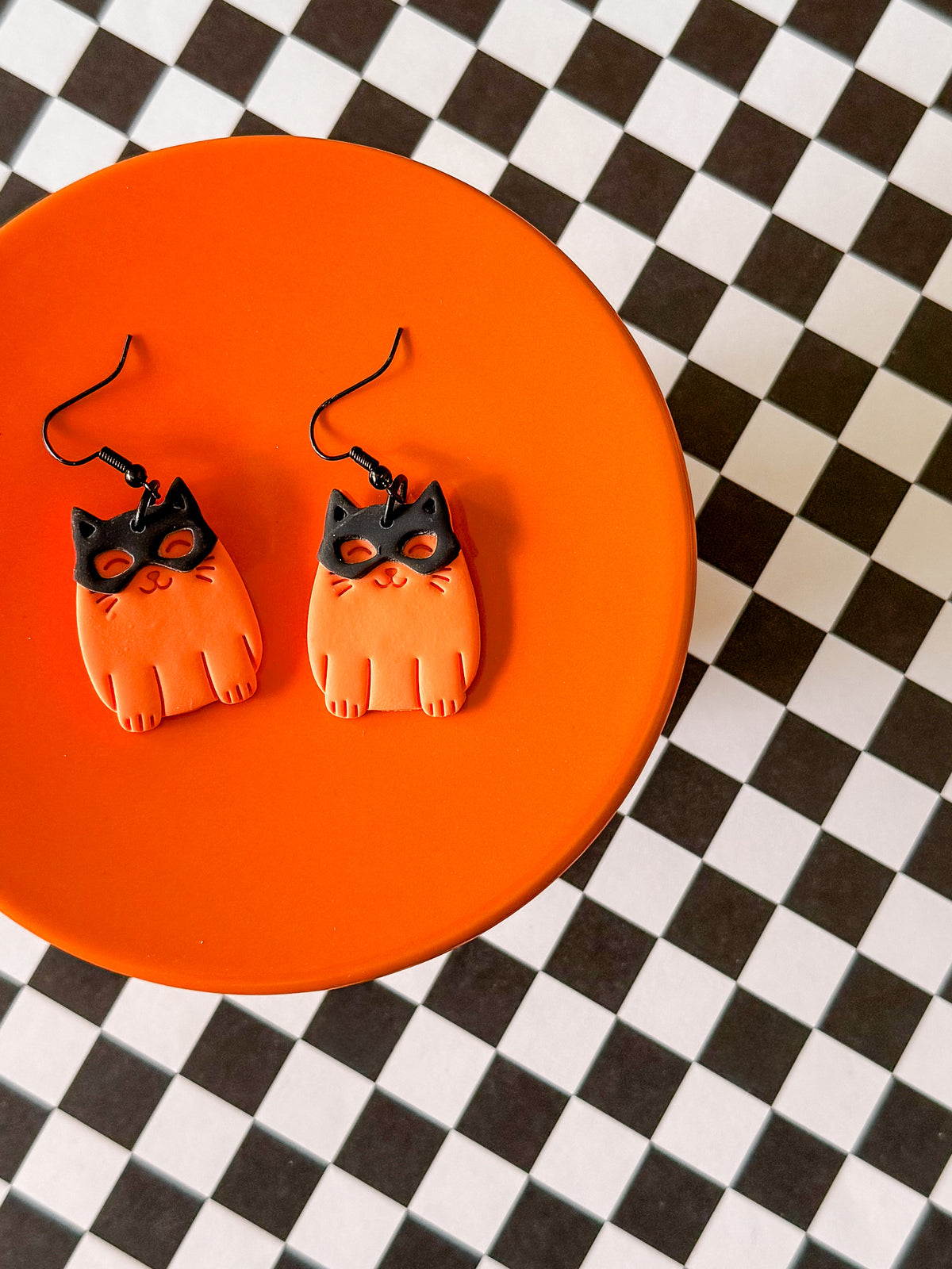 Cat Batman | Clay Halloween Earrings