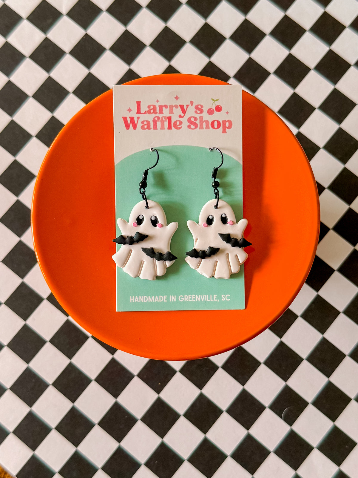 Batty Ghosts | Clay Halloween Earrings