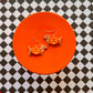 Wiener Dog Pumpkin Earrings | Clay Halloween Earrings