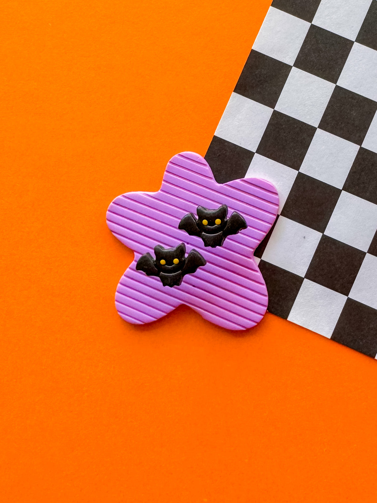 Bat Studs | Clay Halloween Earrings