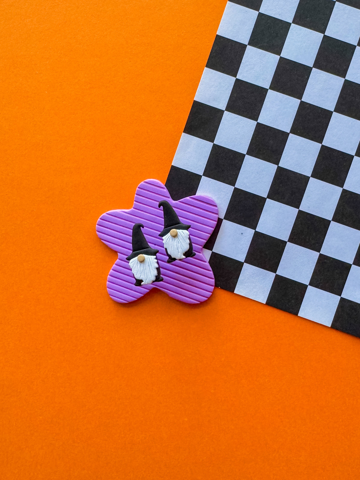 Gnome Stud Earrings | Clay Halloween Earrings