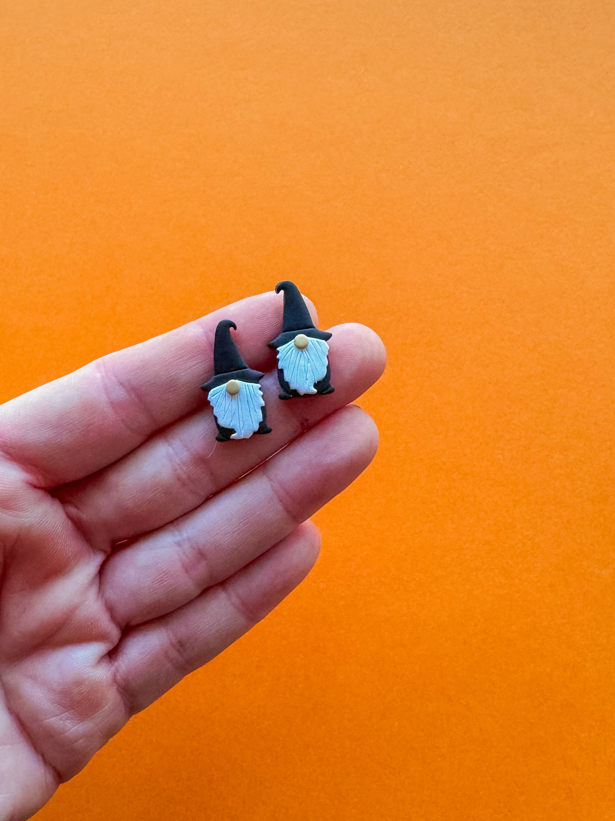 Gnome Stud Earrings | Clay Halloween Earrings