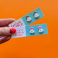 Cowboy Ghost Stud Earrings | Clay Halloween Earrings