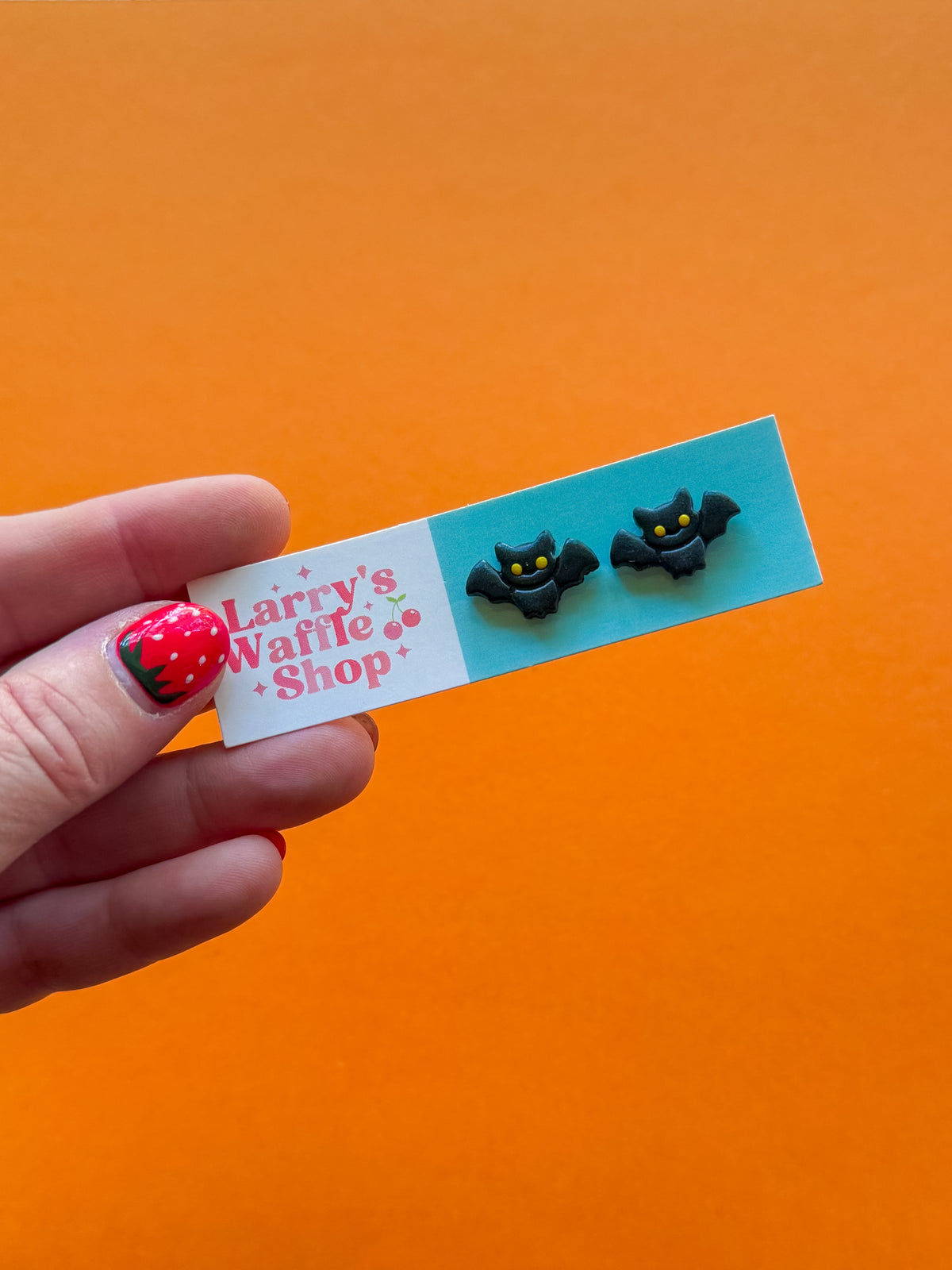 Bat Studs | Clay Halloween Earrings
