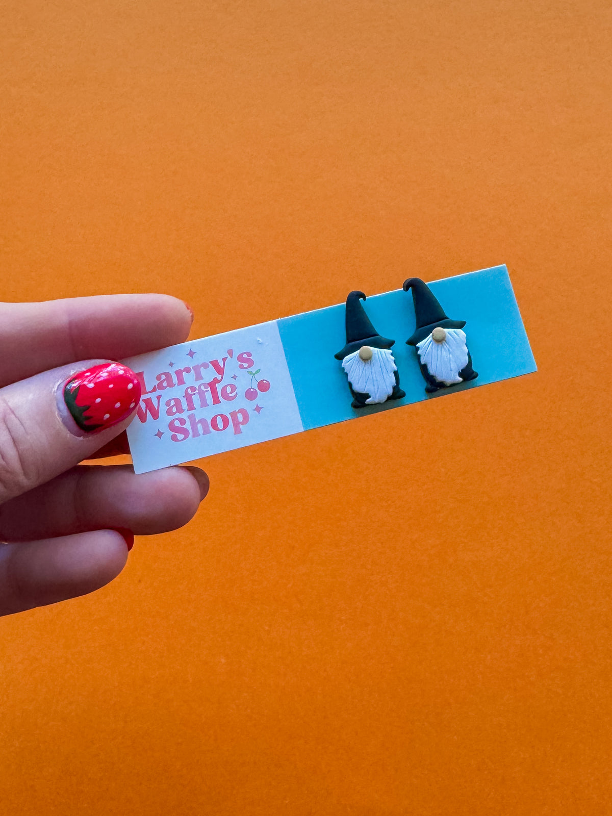 Gnome Stud Earrings | Clay Halloween Earrings