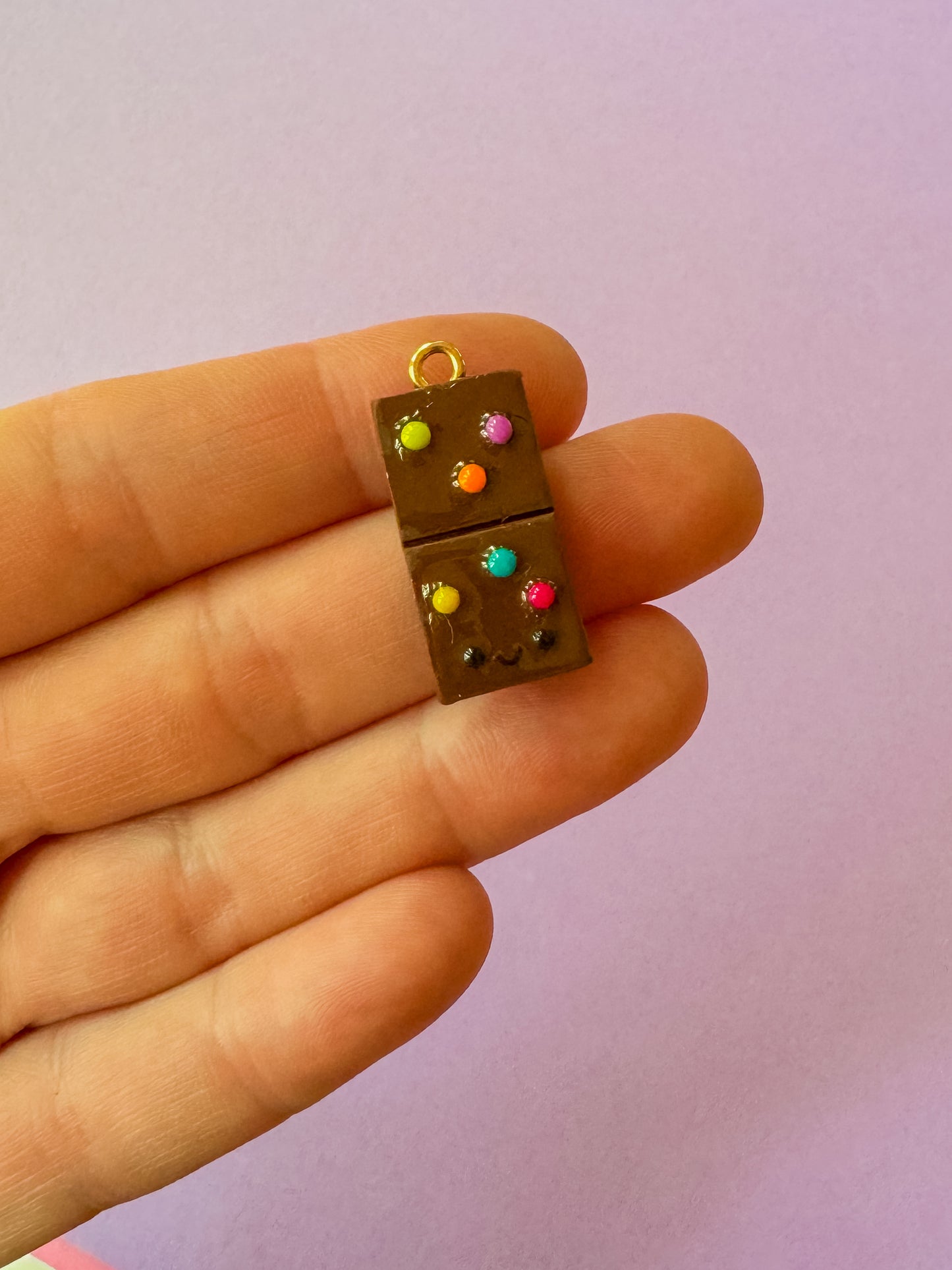 Cosmic Brownie Charm Necklace | Clay Charm Necklace