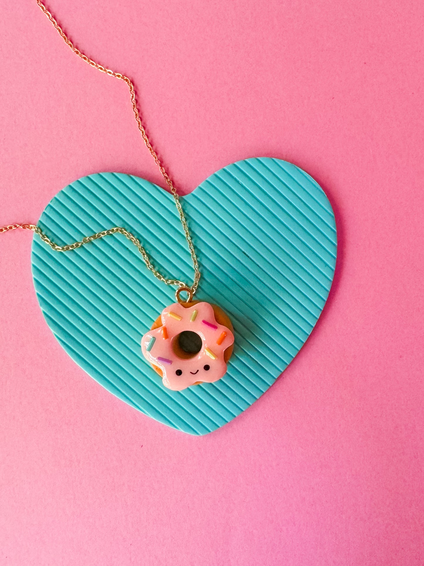 Donut Charm Necklace | Clay Charm Necklace
