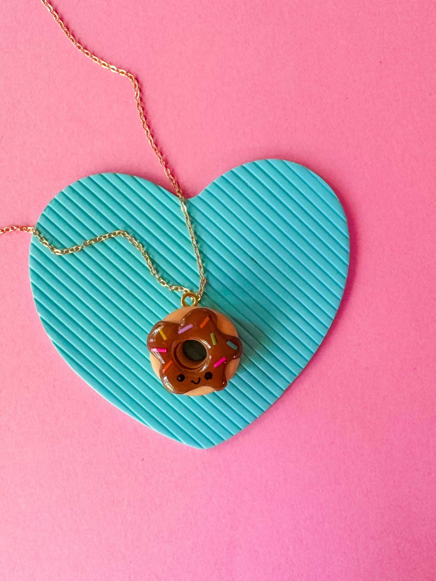 Donut Charm Necklace | Clay Charm Necklace