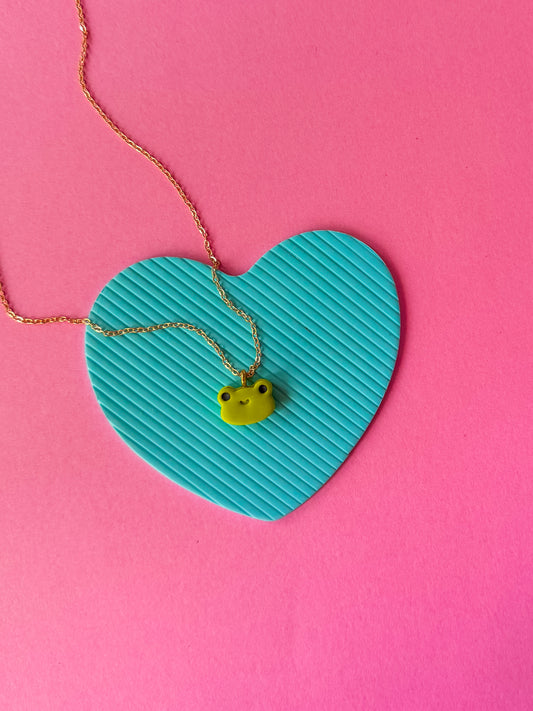Frog Charm Necklace | Clay Charm Necklace
