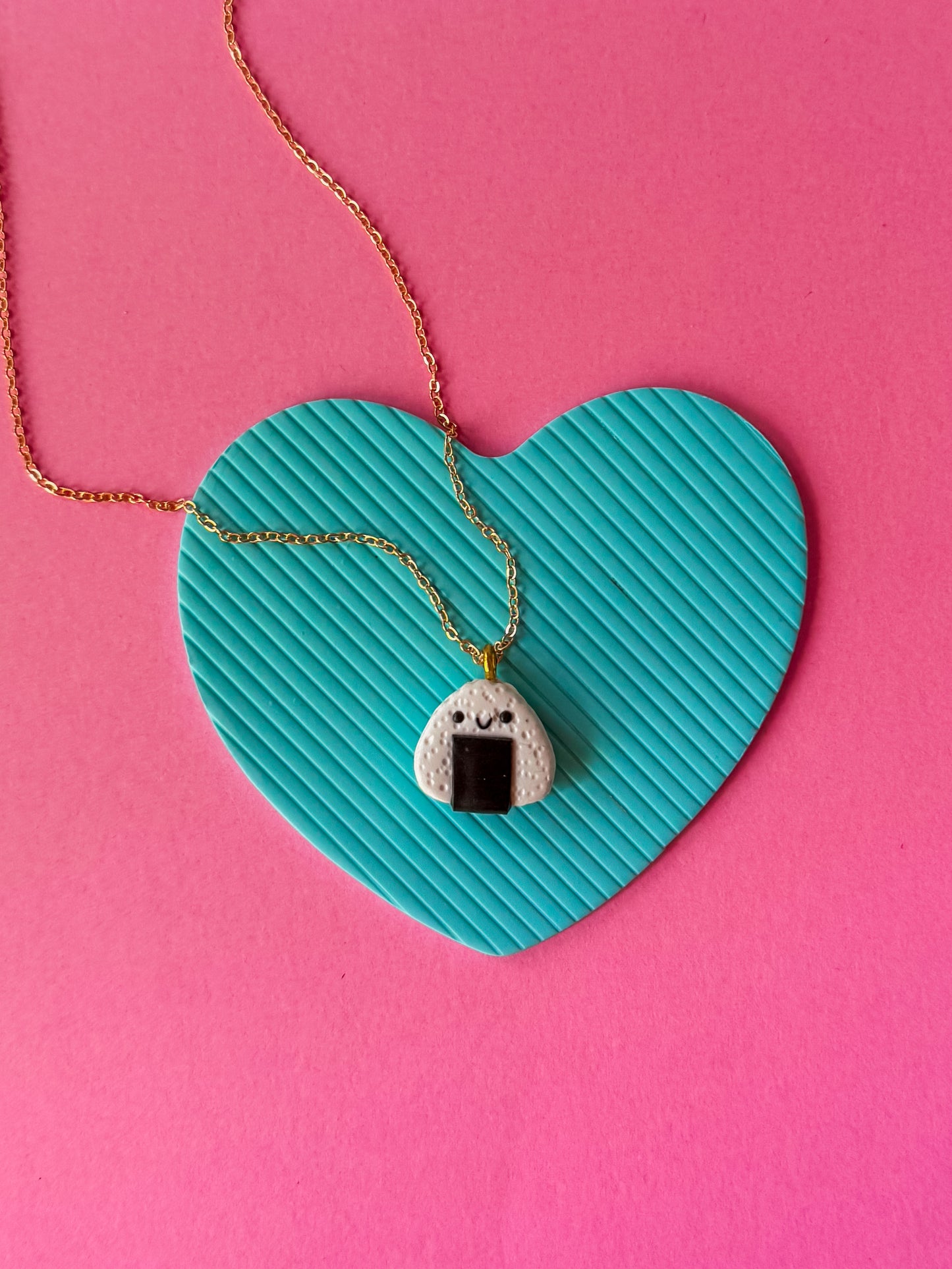 Onigiri Charm Necklace | Clay Charm Necklace