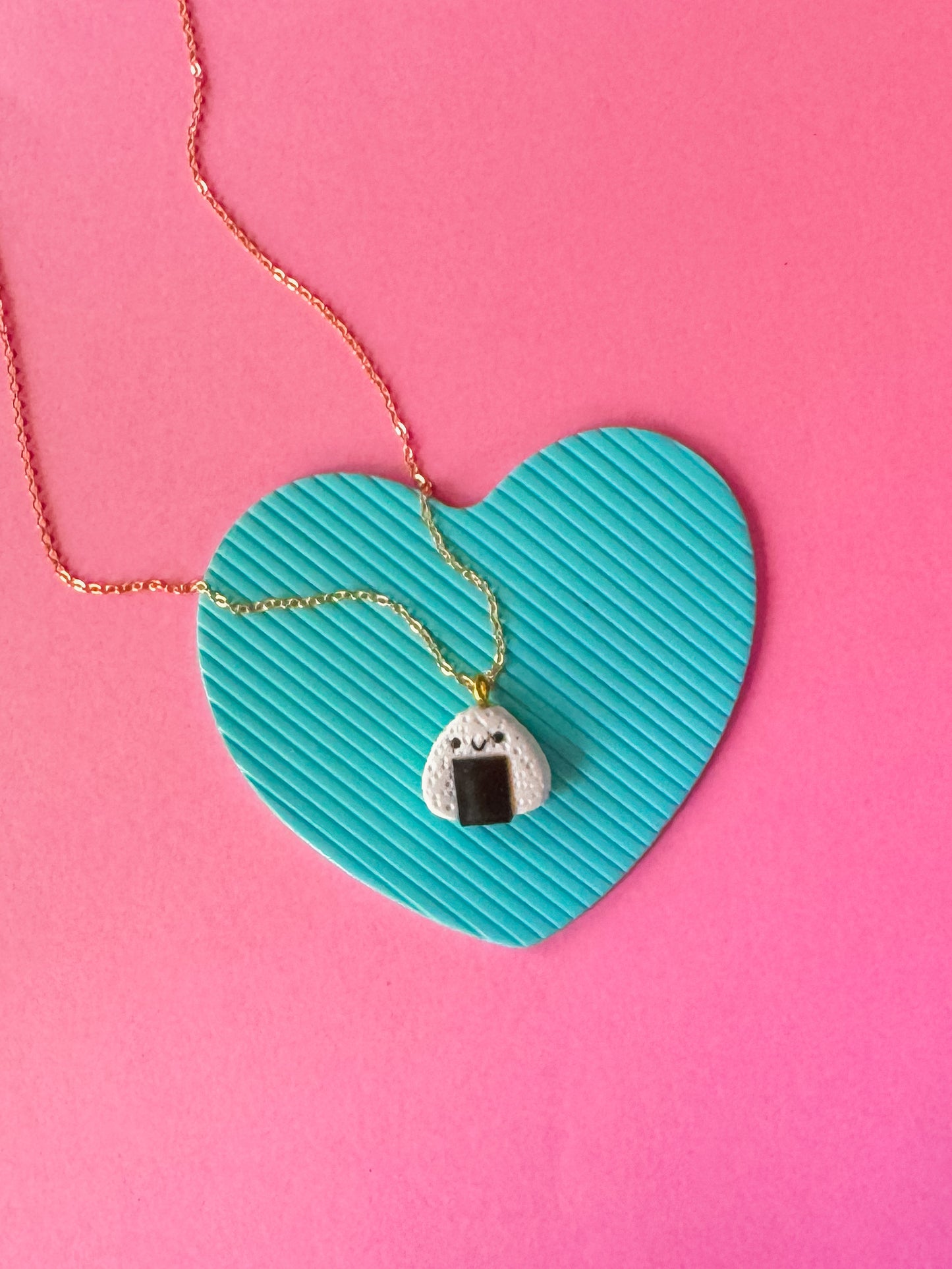 Onigiri Charm Necklace | Clay Charm Necklace