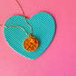Waffle Charm Necklace | Clay Charm Necklace