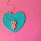 Axolotyl Charm Necklace | Clay Charm Necklace
