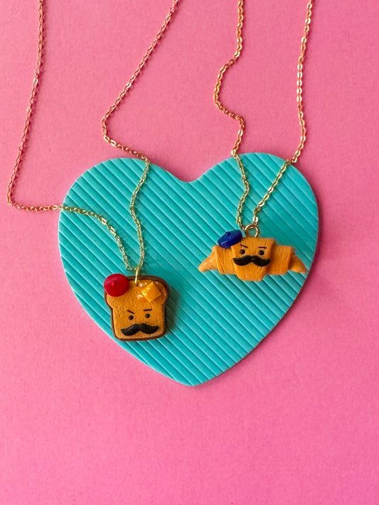 French Bro Charm Necklaces | Clay Charm Necklace