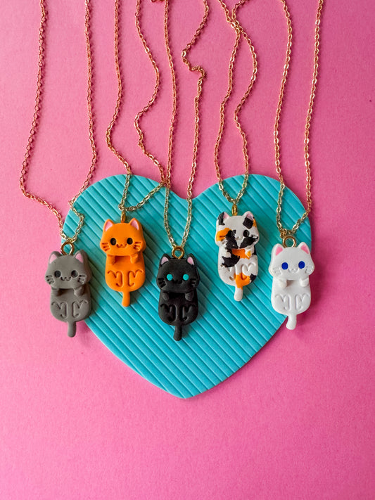 Kitty Cat Charm Necklaces | Clay Charm Necklace
