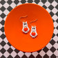 Ghost Cat Earrings | Clay Halloween Earrings