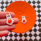 Ghost Cat Earrings | Clay Halloween Earrings