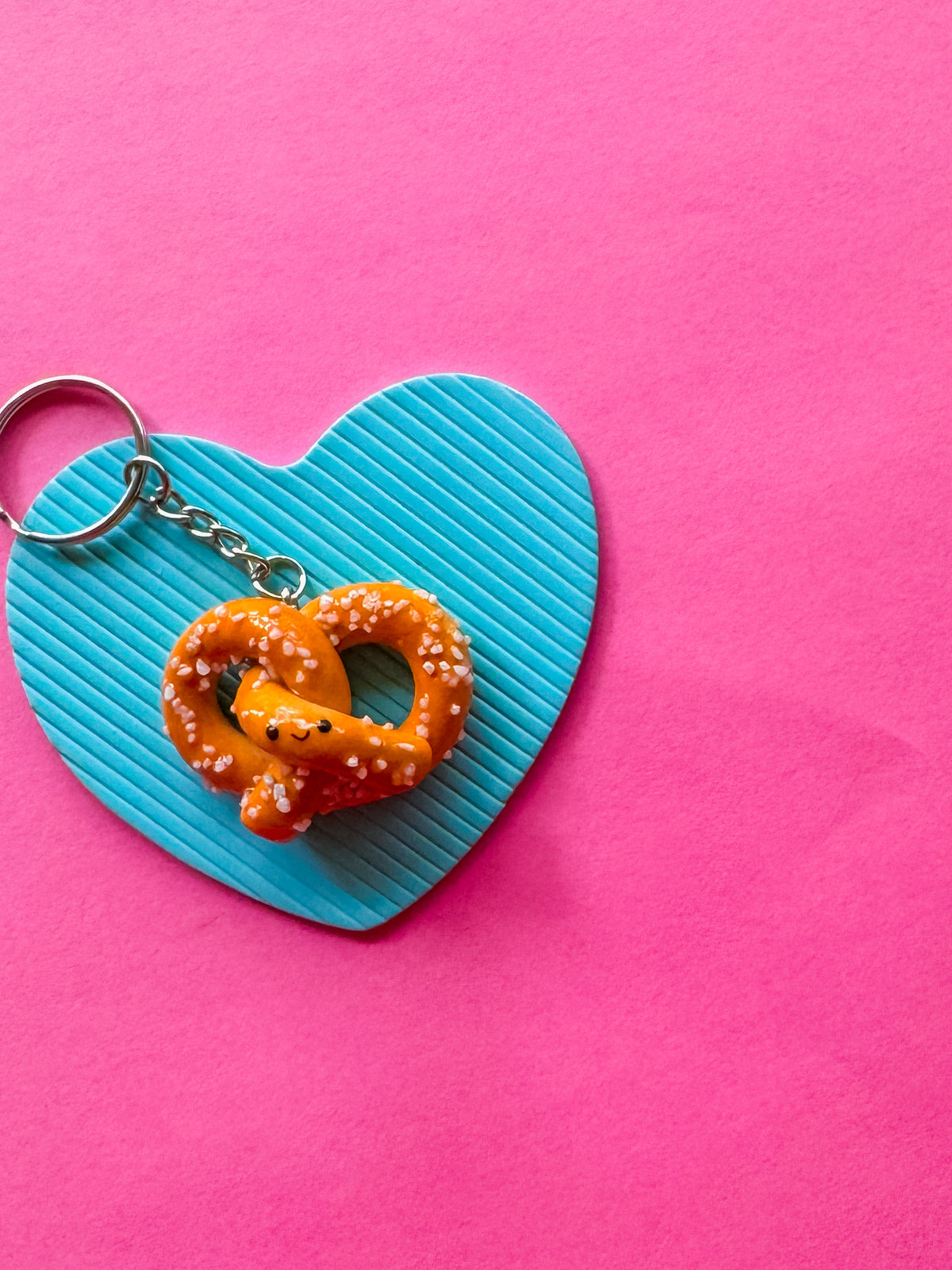 Pretzel Keychain | Polymer Clay Keychain