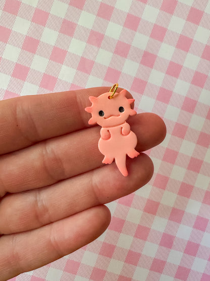 Axolotyl Charm Necklace | Clay Charm Necklace