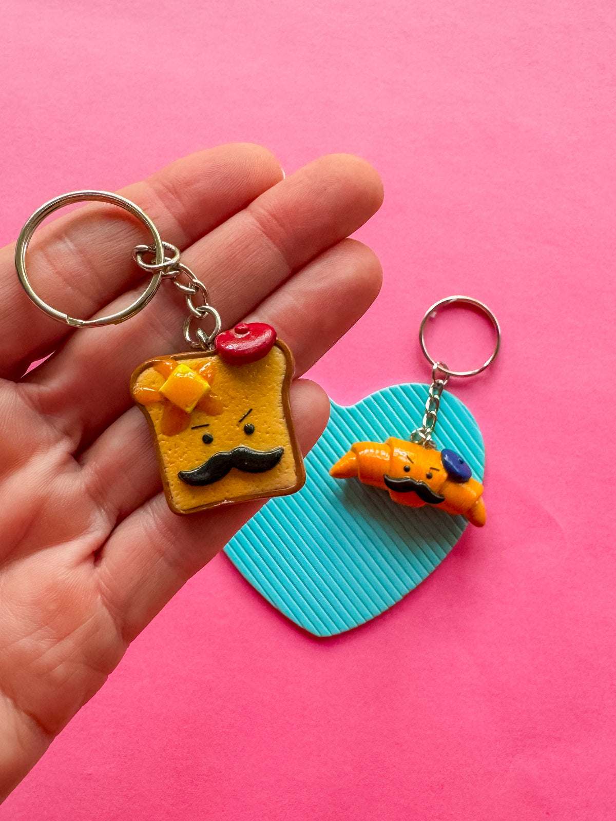 French Bros Keychains | Polymer Clay Keychain
