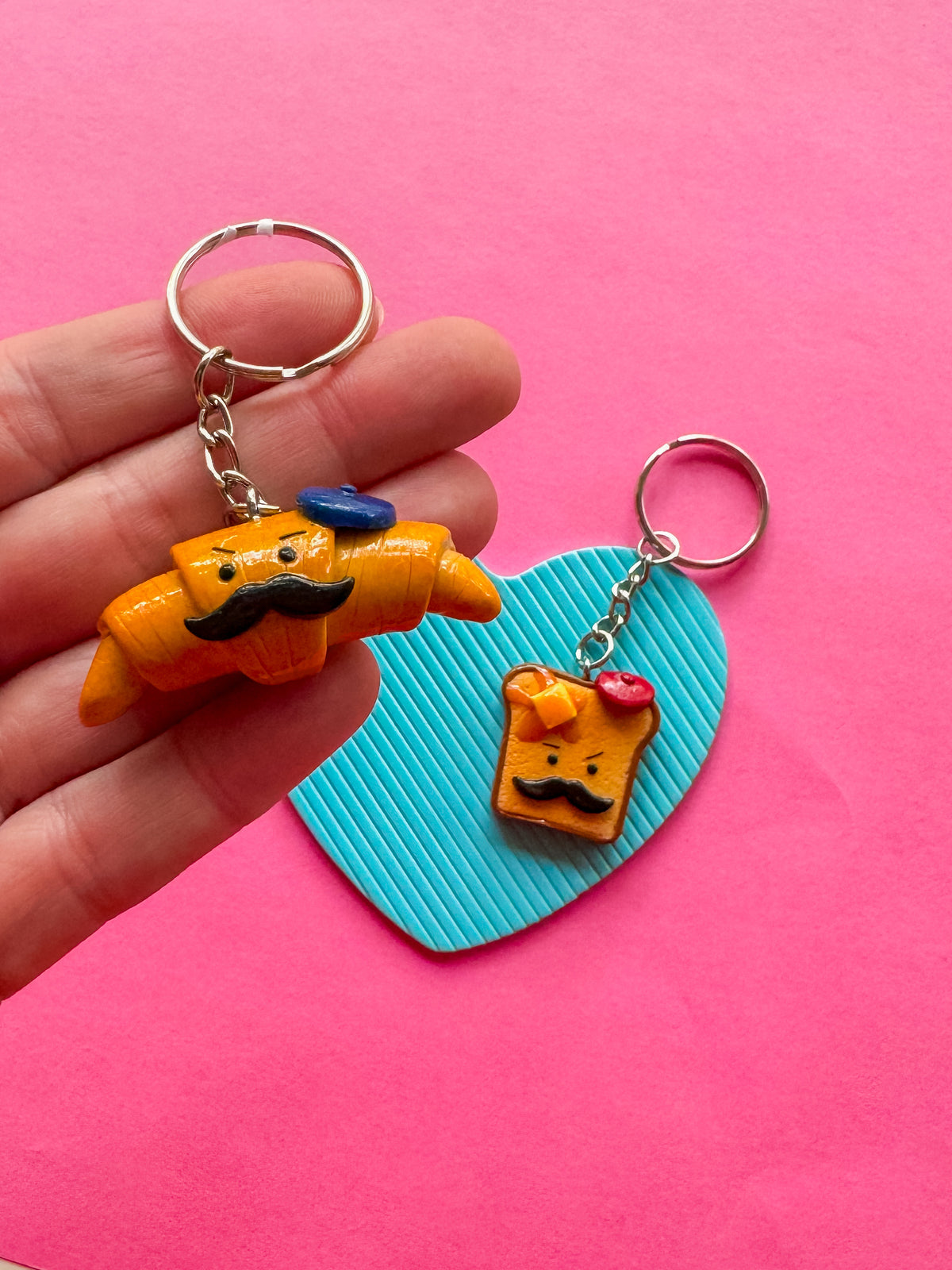 French Bros Keychains | Polymer Clay Keychain