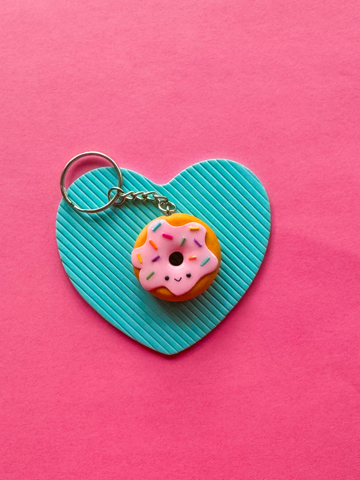 Donut Keychain | Polymer Clay Keychain