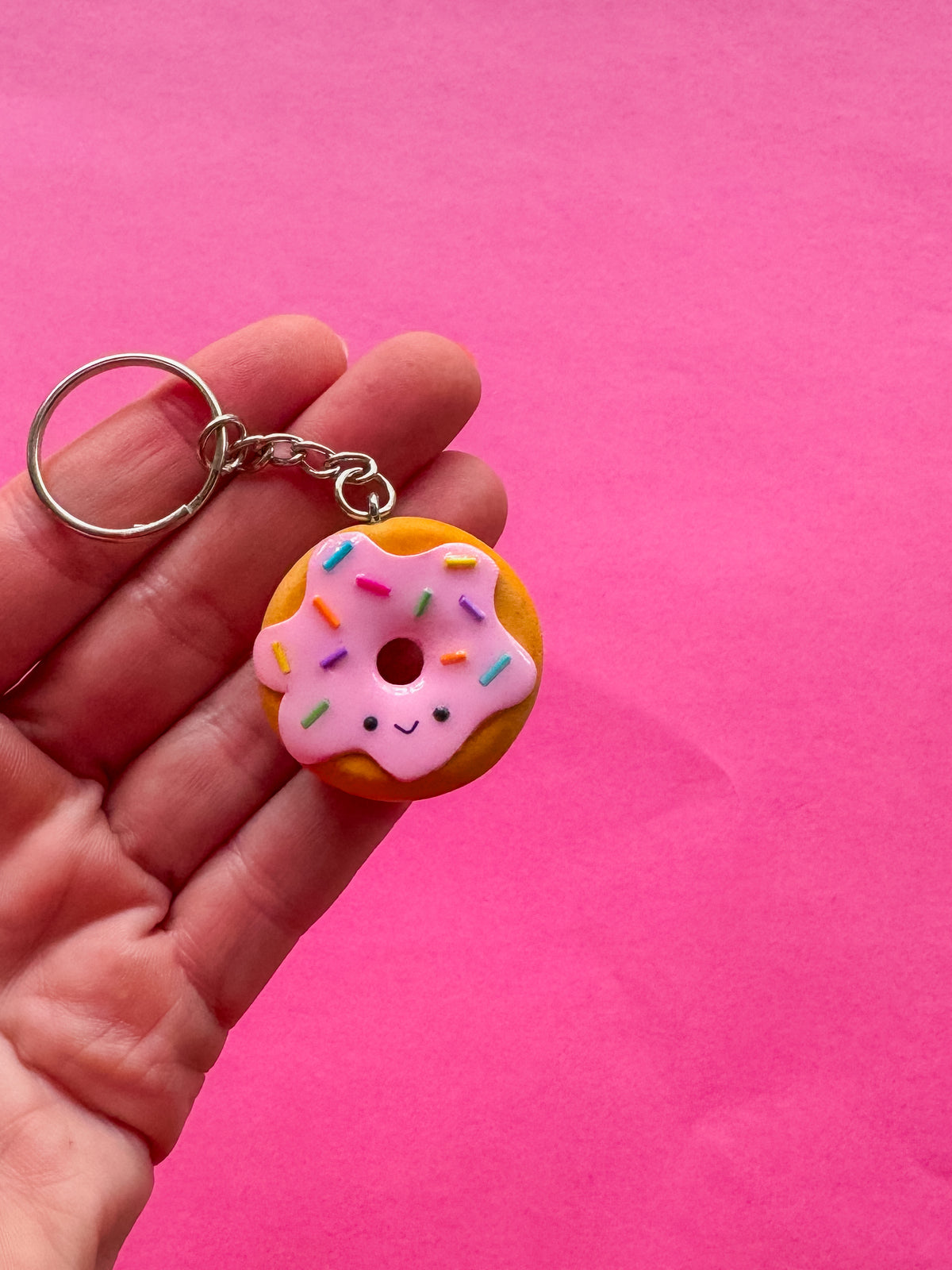 Donut Keychain | Polymer Clay Keychain