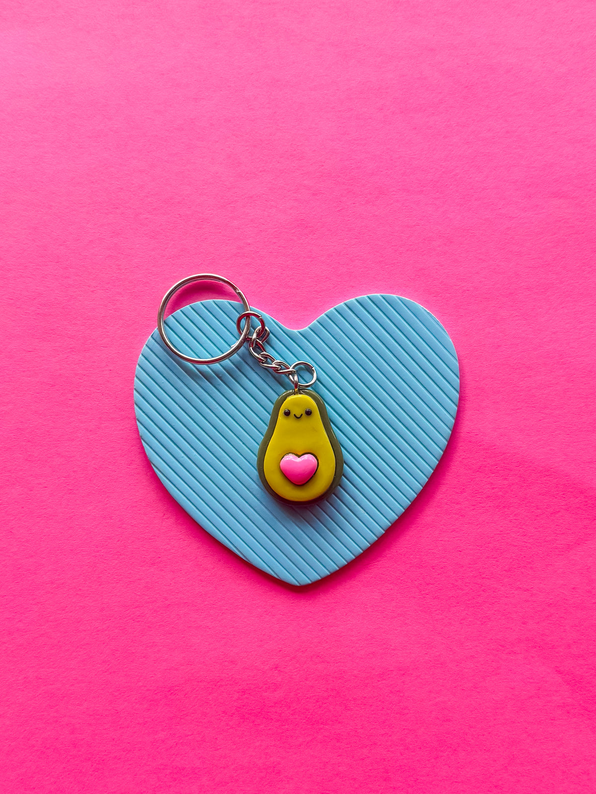 Avocado Keychain | Polymer Clay Keychain