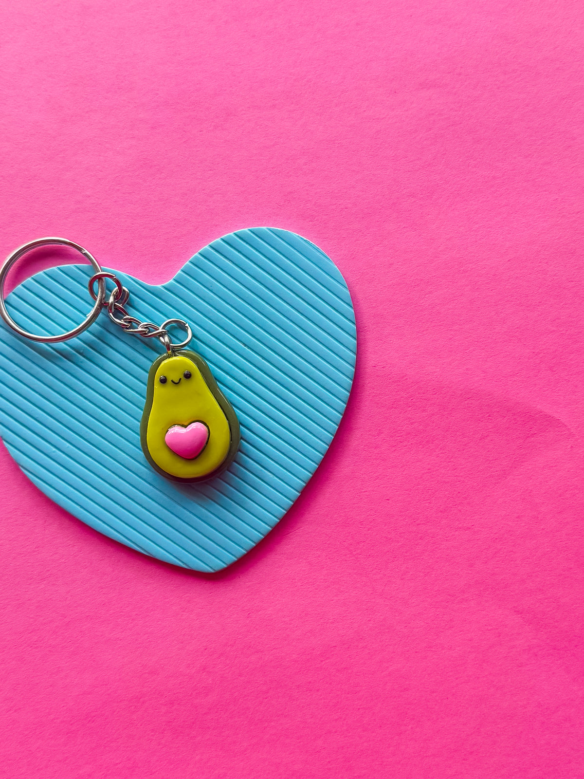 Avocado Keychain | Polymer Clay Keychain