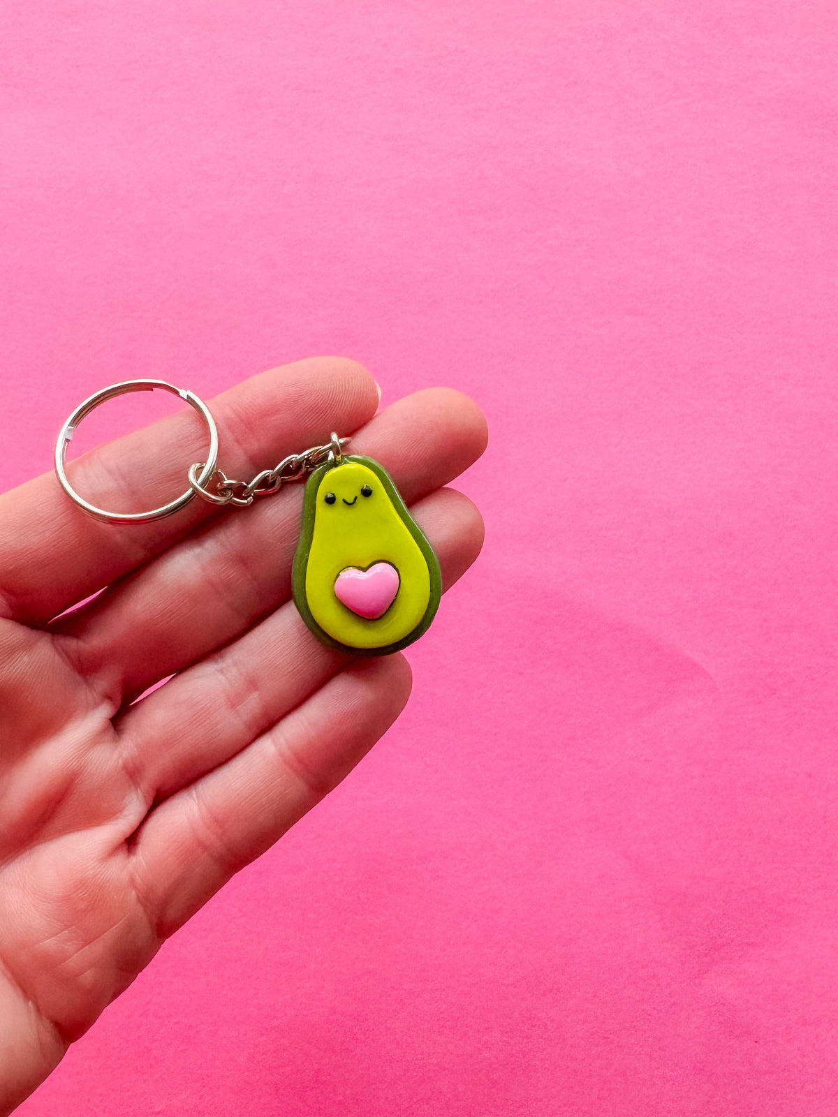 Avocado Keychain | Polymer Clay Keychain