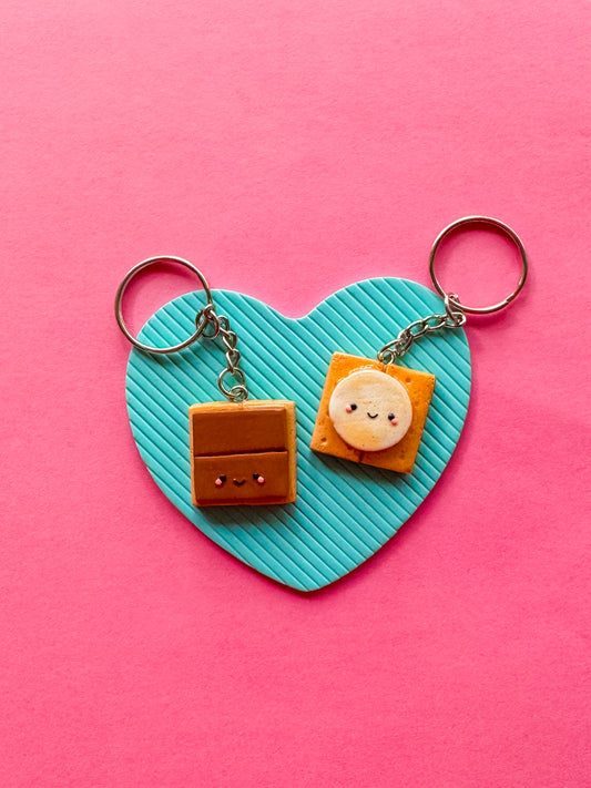 S’mores BFF Keychains | Polymer Clay Keychains