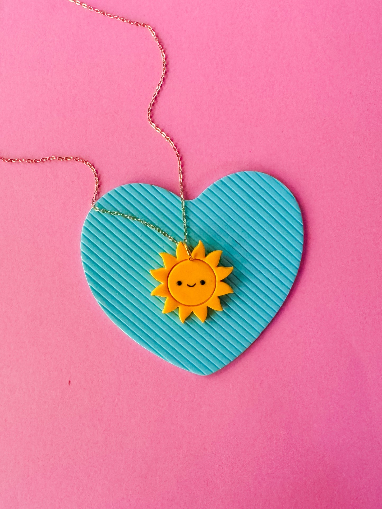 Sun Charm Necklace | Clay Charm Necklace