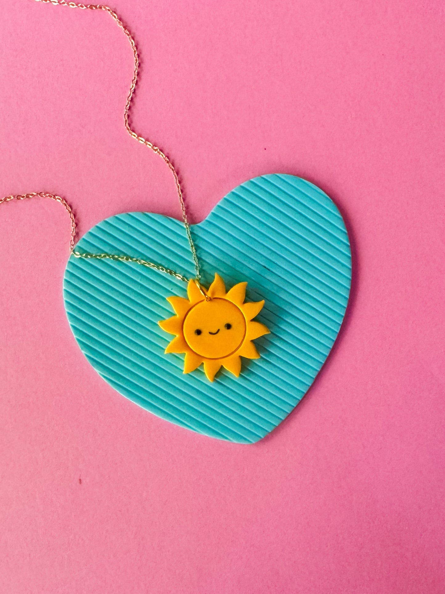Sun Charm Necklace | Clay Charm Necklace