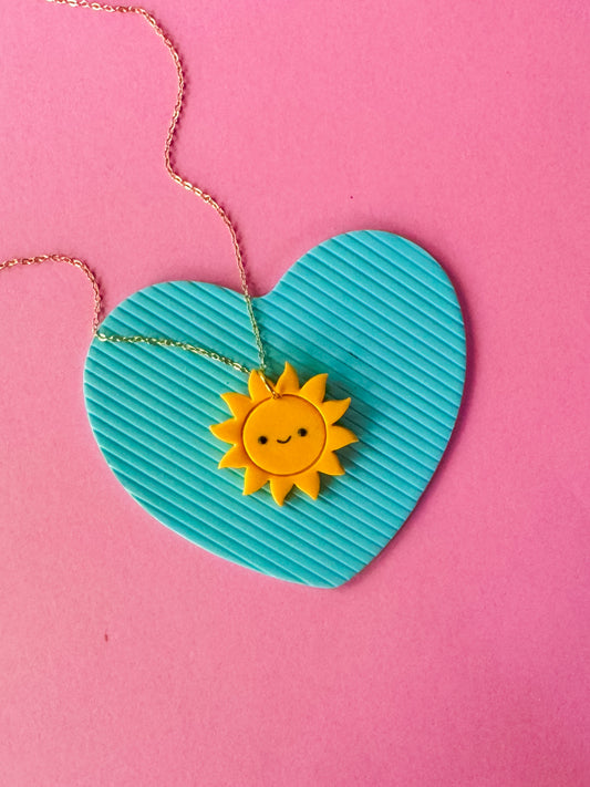 Sun Charm Necklace | Clay Charm Necklace