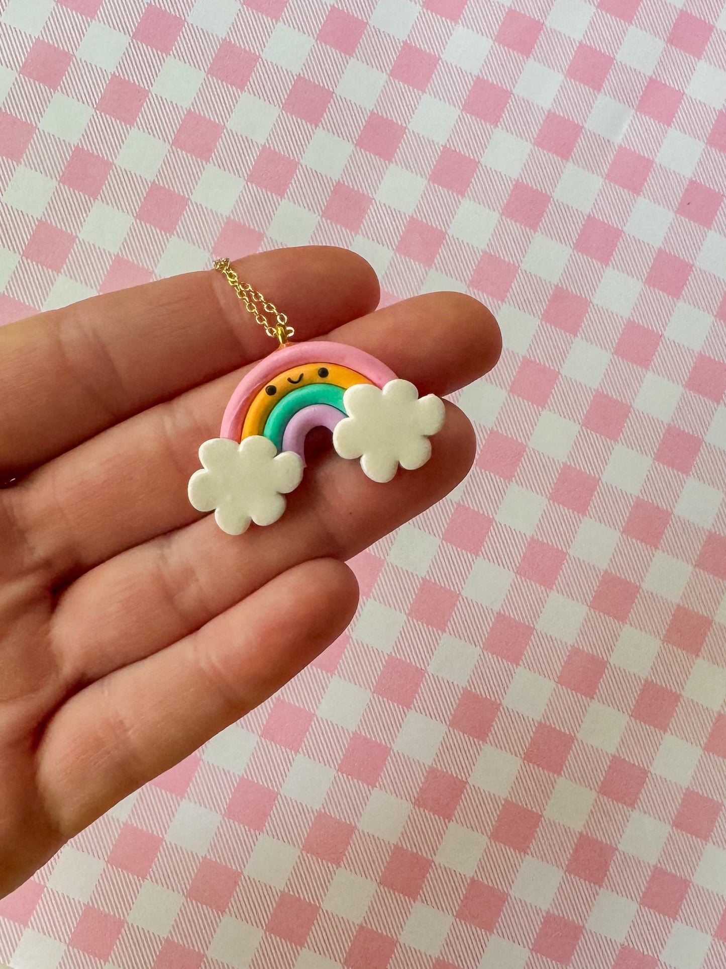 BFF Rainbow + Sun Charm Necklace | Clay Charm Necklace