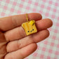 Egg + Toast Charm Necklace | Clay Charm Necklace