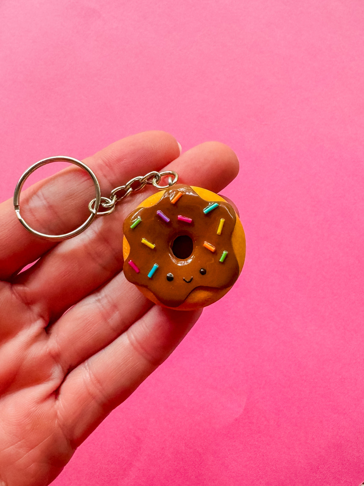 Donut Keychain | Polymer Clay Keychain