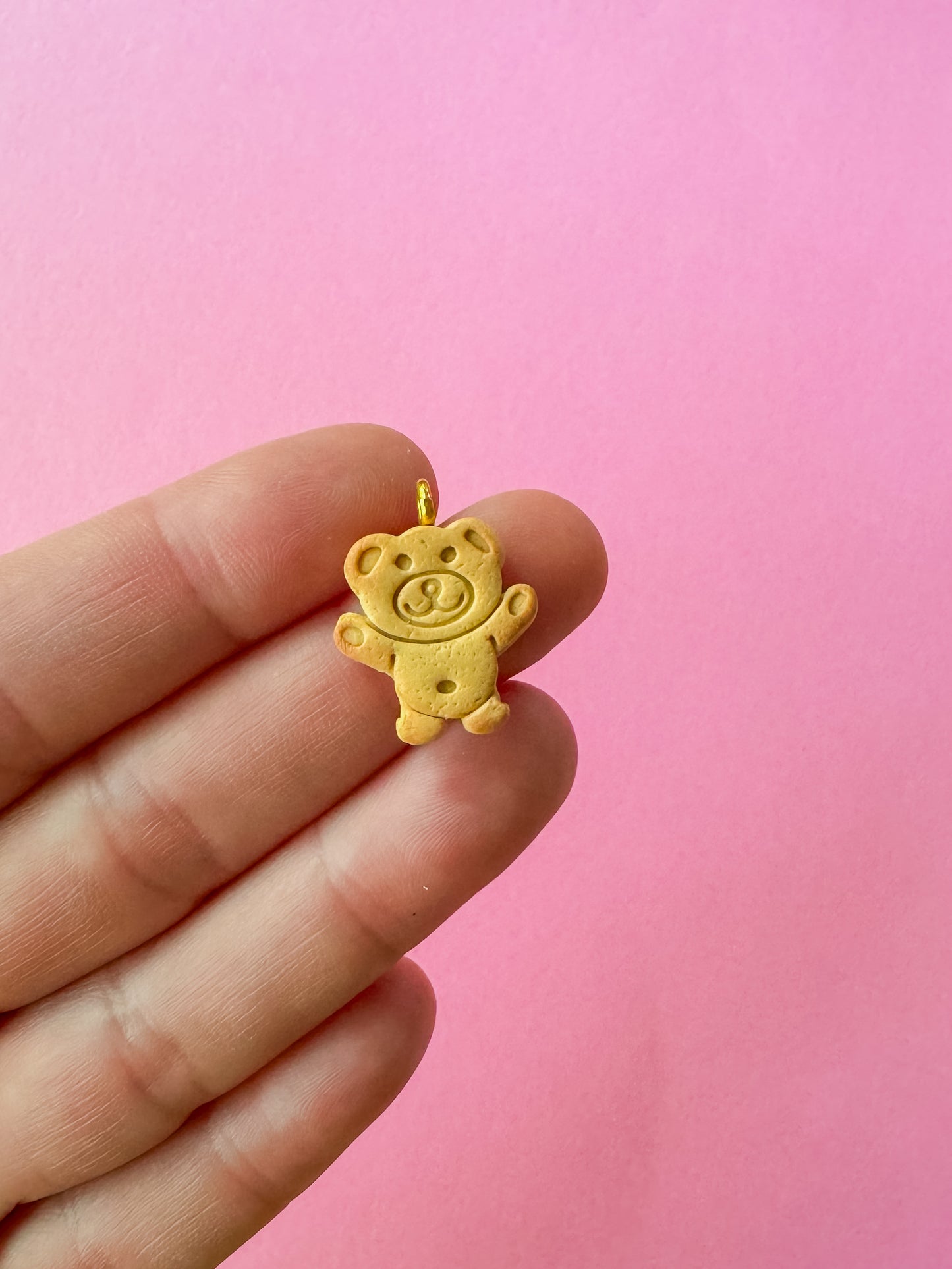 Teddy Graham Charm Necklace | Clay Charm Necklace