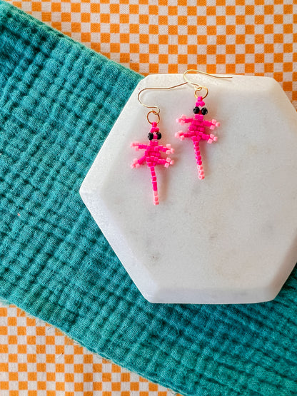 Lizzy Lizard Earrings | Hand Beaded Earrings