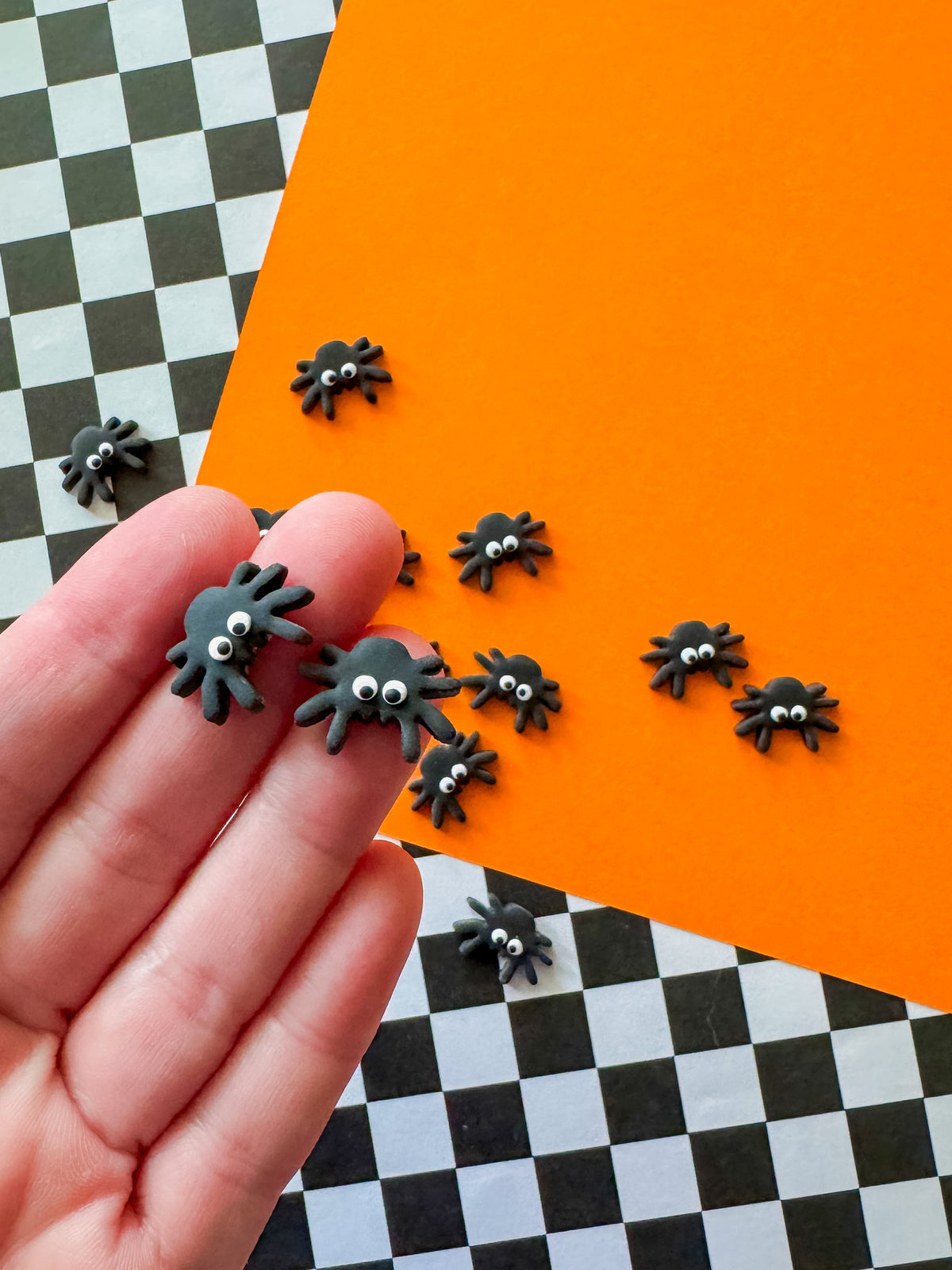 Spider Stud Earrings | Clay Halloween Earrings