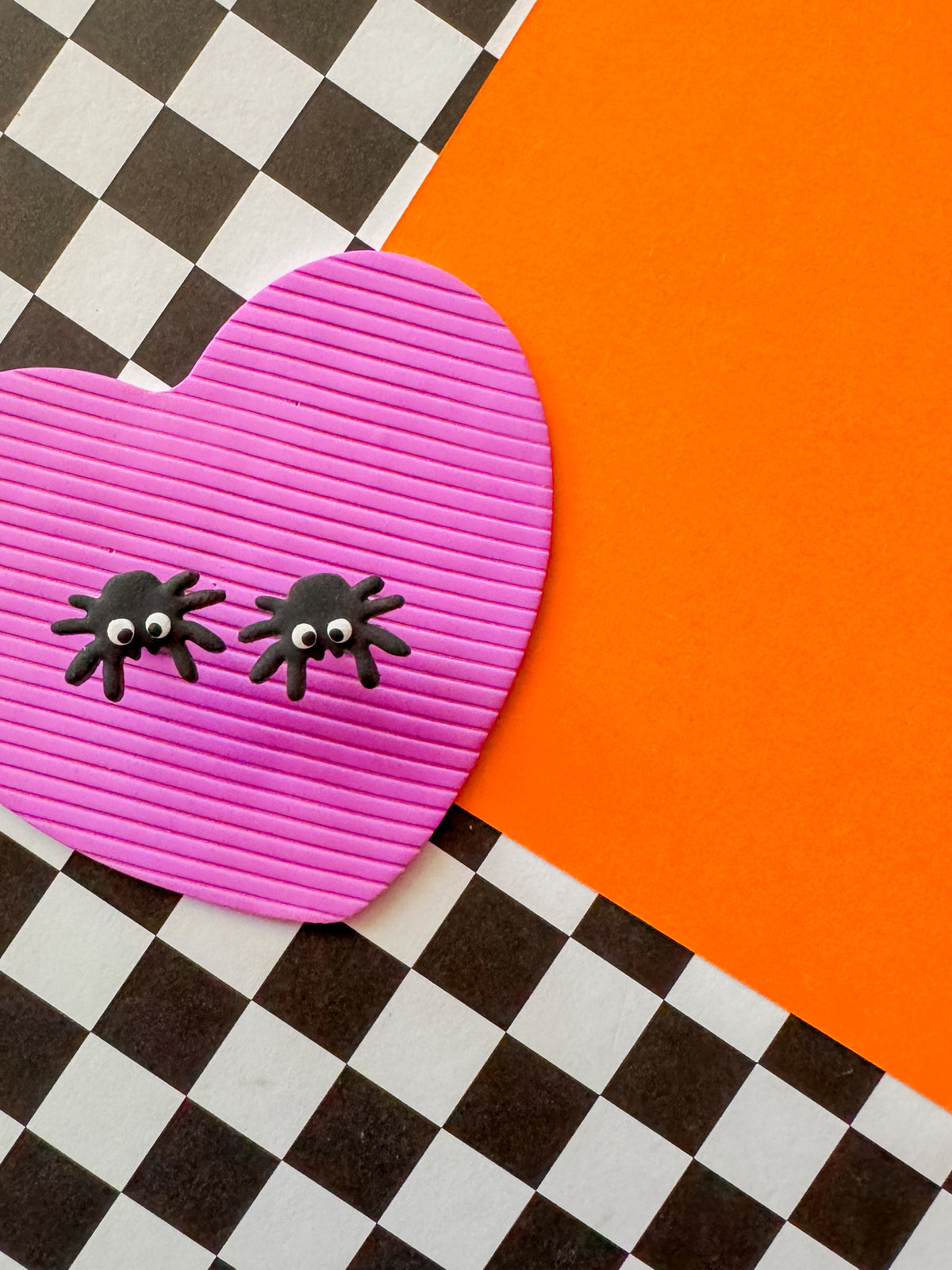 Spider Stud Earrings | Clay Halloween Earrings