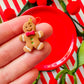 Gingerbread Man Earrings | Clay Christmas Earrings