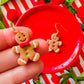 Gingerbread Man Earrings | Clay Christmas Earrings