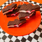 Neapolitan Ice Cream Sandwich Bats | Clay Halloween Earrings