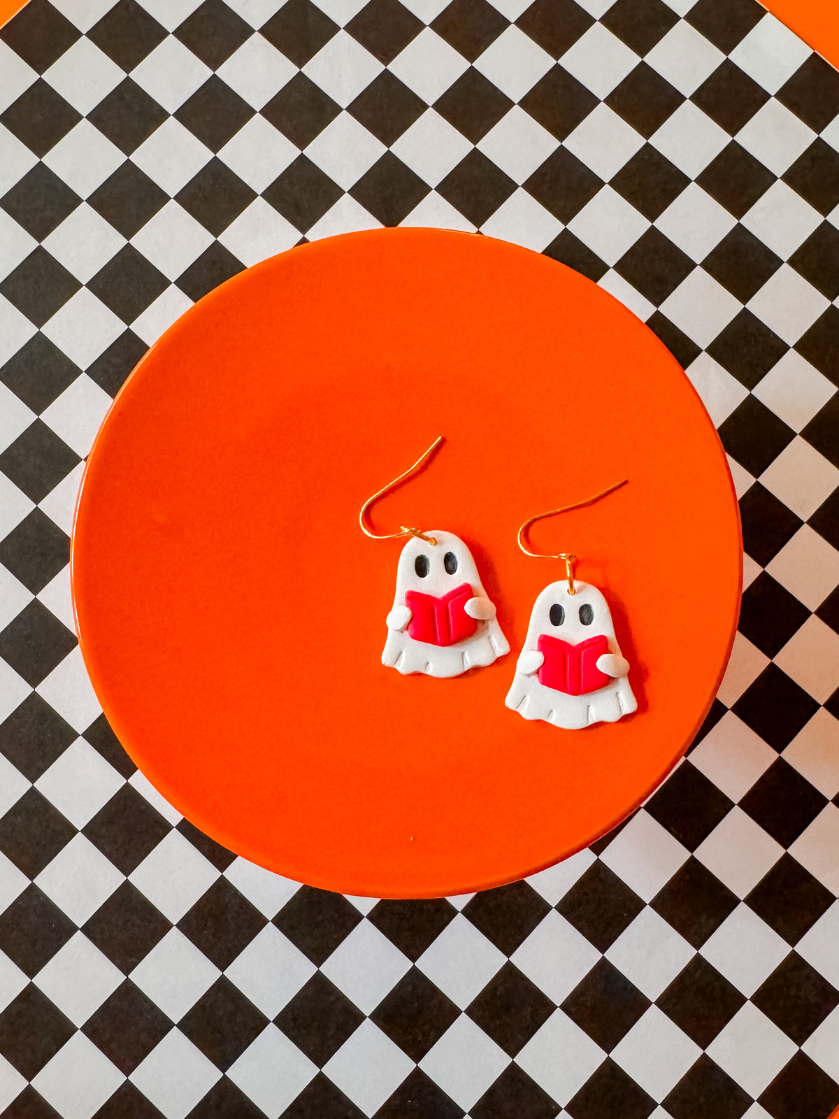 Bookish Ghosts | Clay Earrings