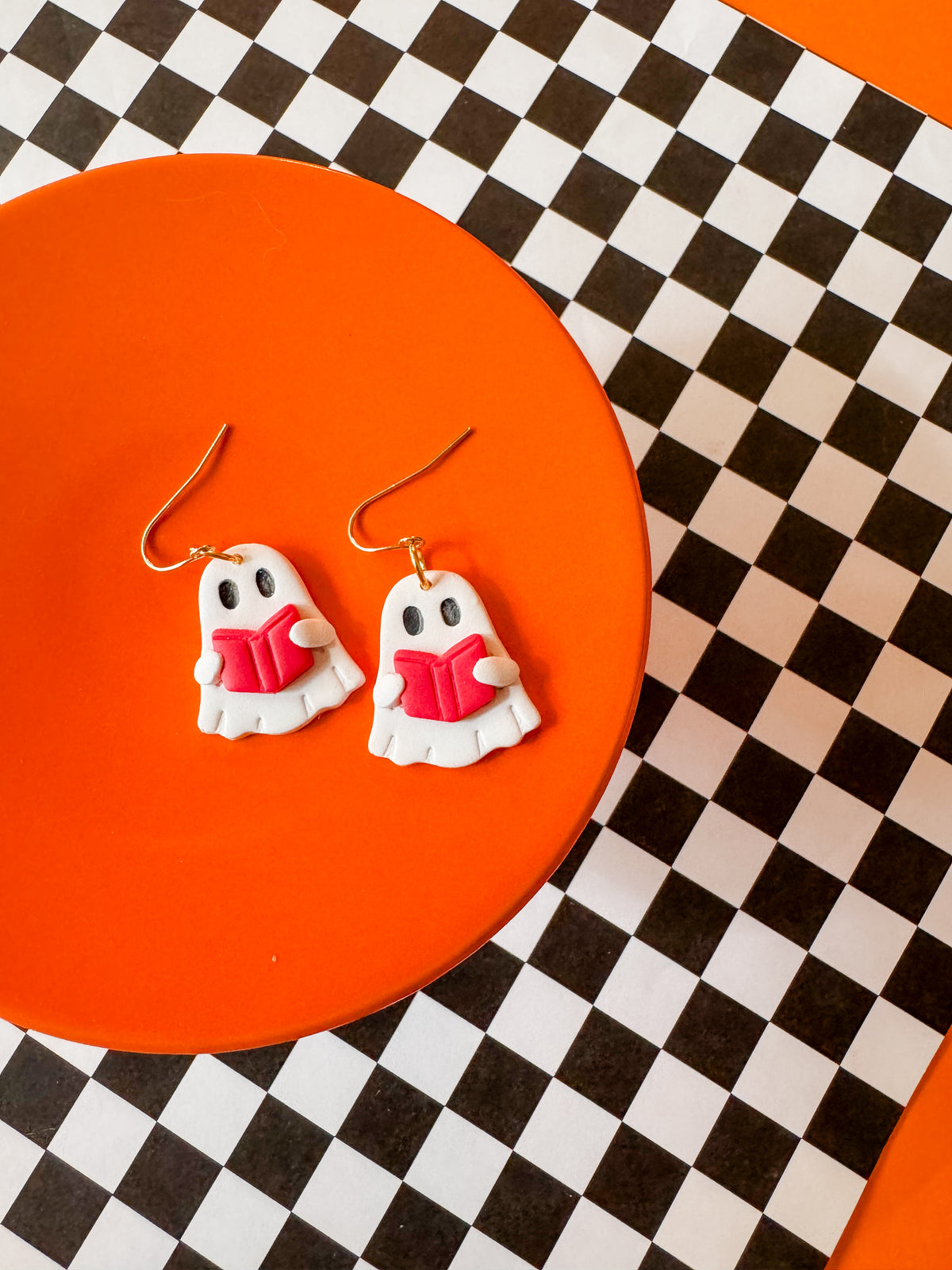 Bookish Ghosts | Clay Earrings