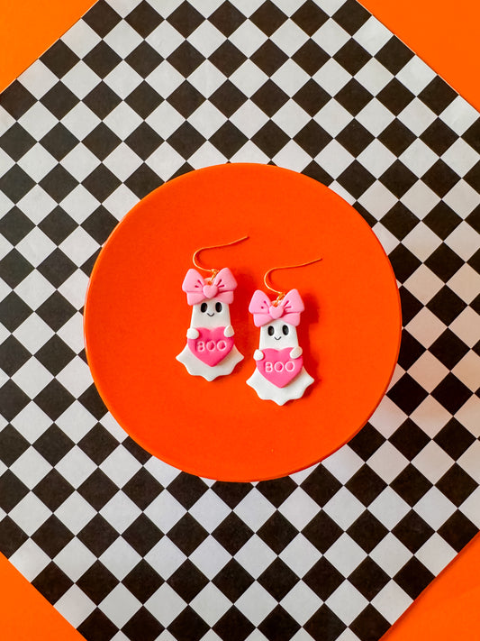 Girly Girl Ghosty | Clay Earrings
