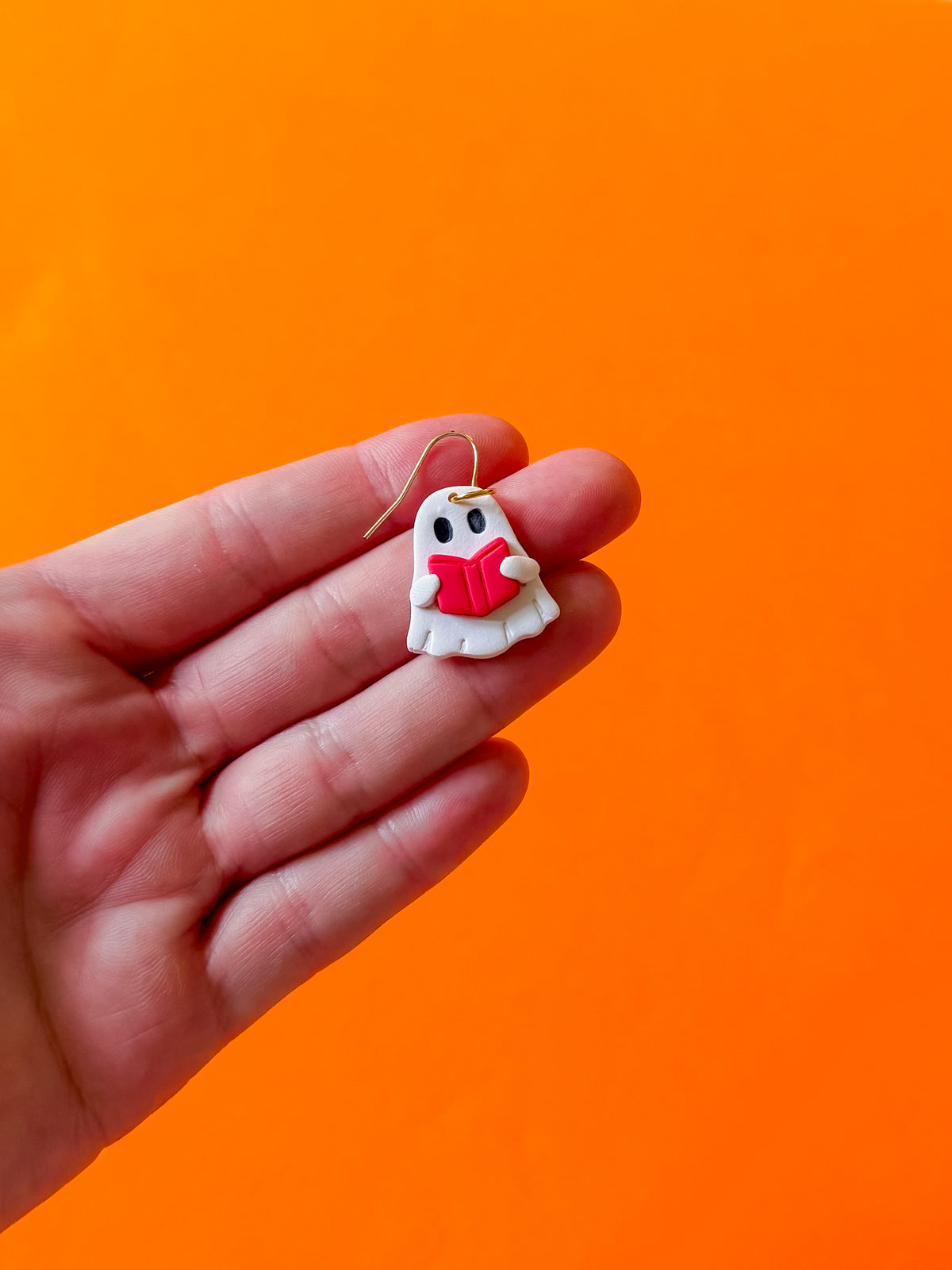 Bookish Ghosts | Clay Earrings