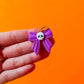 Skull Bow Earrings | Clay Halloween Earrings