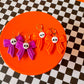 Skull Bow Earrings | Clay Halloween Earrings